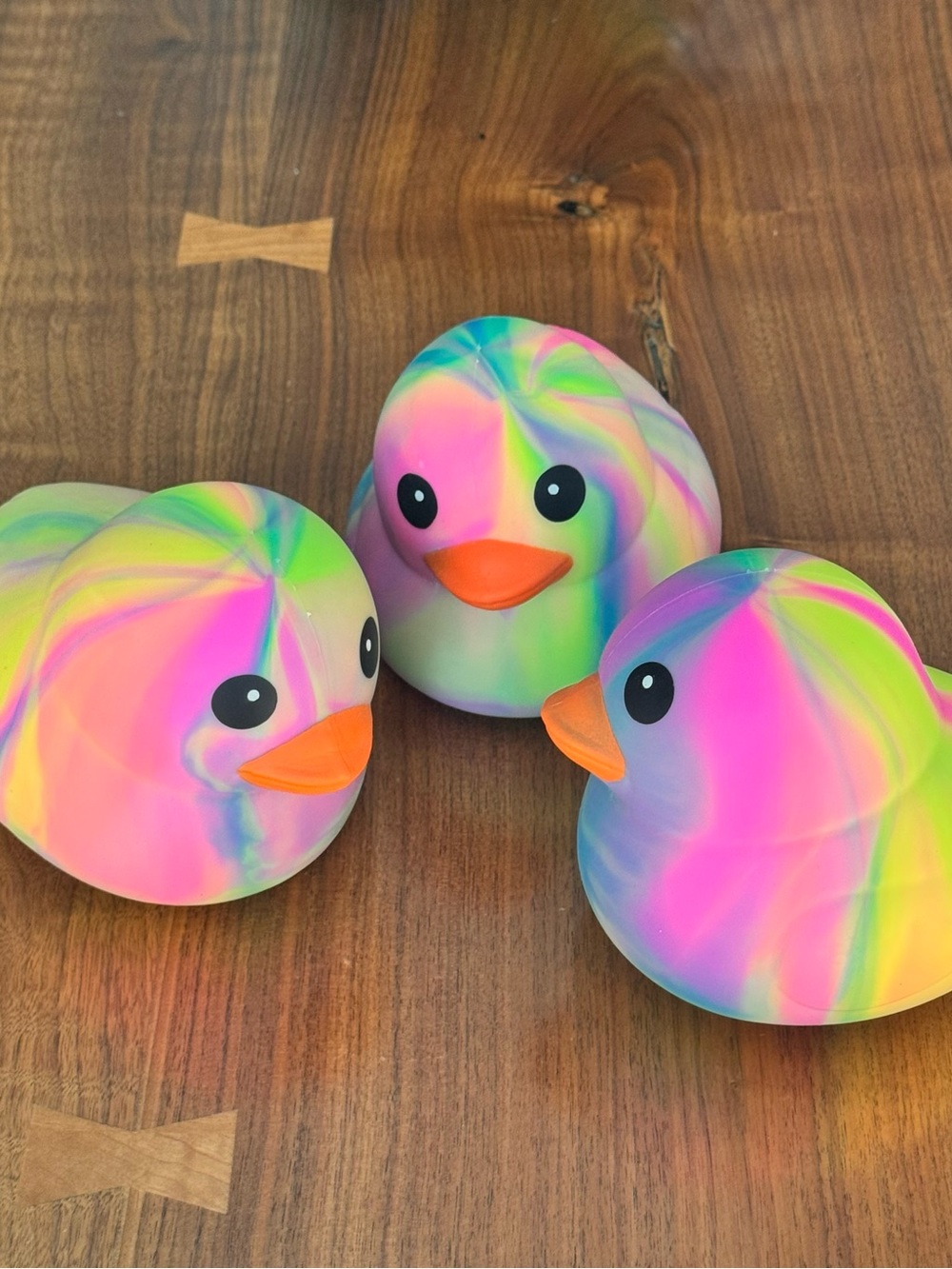 Sunny Days Squeezy Jumbo - Tie Dye Squishy Duck Stress Toy Sensory Fidget NWT